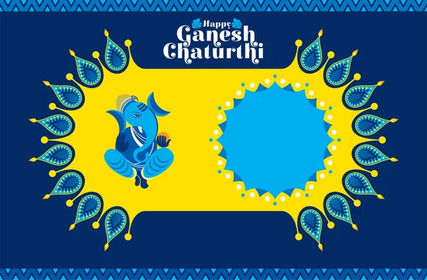 Twórczy Ganesh Chaturthi plakat projekt plakatu — Wektor stockowy