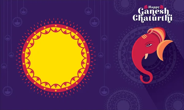 Twórczy Ganesh Chaturthi plakat projekt plakatu — Wektor stockowy