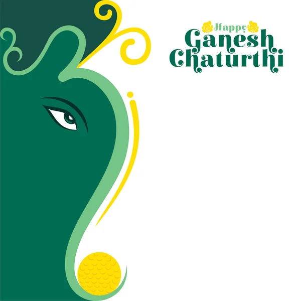 Twórczy Ganesh Chaturthi plakat projekt plakatu — Wektor stockowy