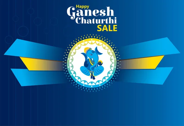 Design de cartaz criativo ganesh chaturthi festival —  Vetores de Stock