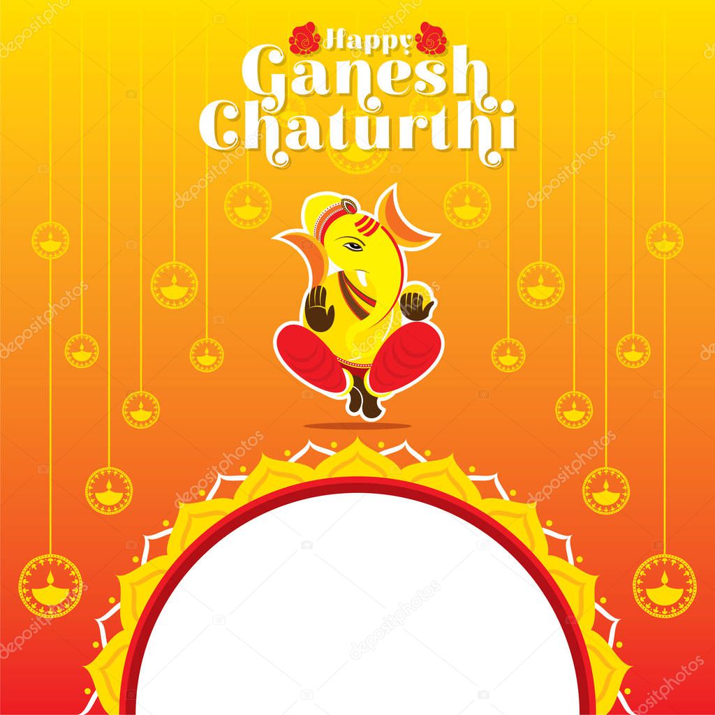 creative ganesh chaturthi festival poster design