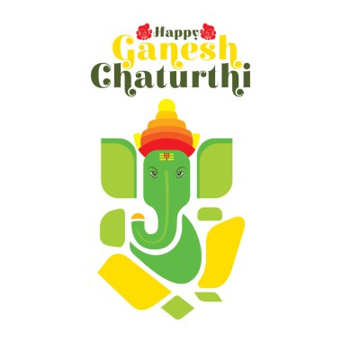 Hindistan afiş tasarım Ganesh Chaturthi festivali