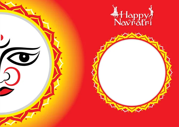 Lycklig Navratri Festival affisch design — Stock vektor