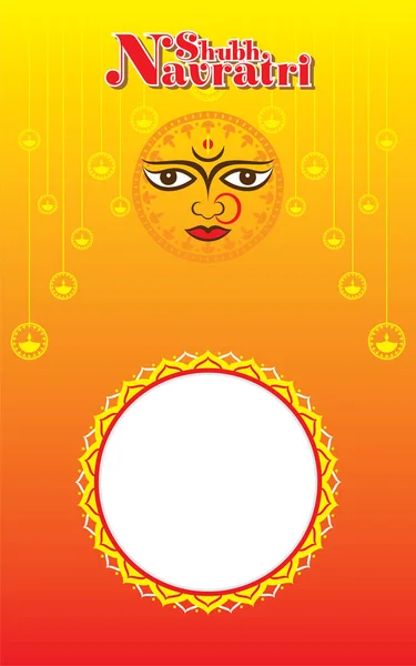 Feliz navratri festival diseño de póster — Vector de stock