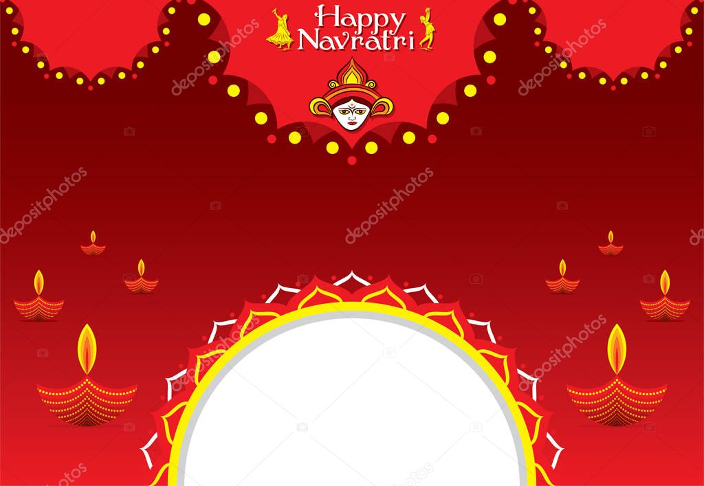Happy navratri festival banner design