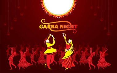 yaratıcı Navratri Graba mahotsav poster tasarımı