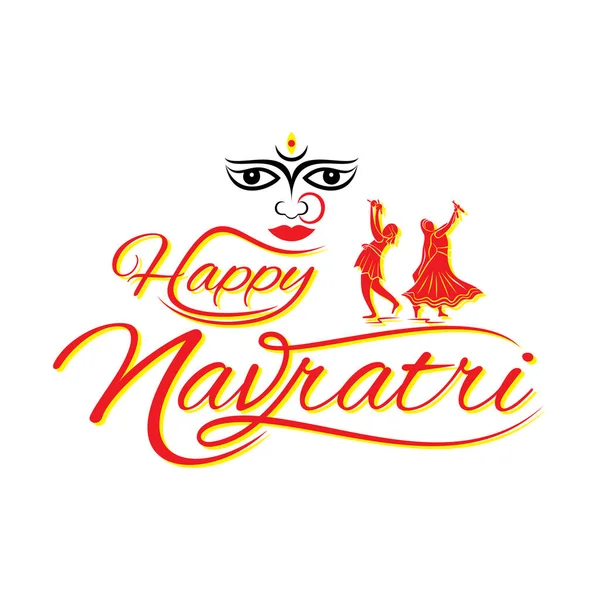 Joyeux festival Navratri Affiche de célébration — Image vectorielle