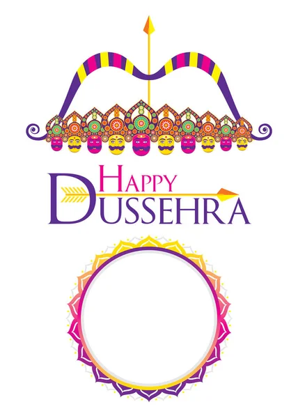 Mutlu dussehra festival afiş veya afiş tasarımı