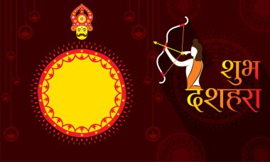 mutlu dussehra Festivali afiş tasarım