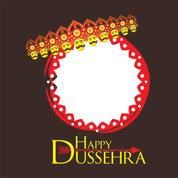 행복 dussehra 축제 포스터 디자인 — 스톡 벡터