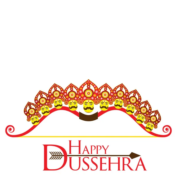 Design de cartaz feliz dussehra festival —  Vetores de Stock