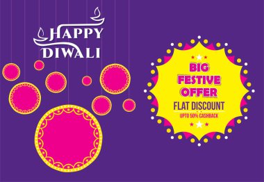 mutlu diwali festivali tebrik veya poster tasarımı
