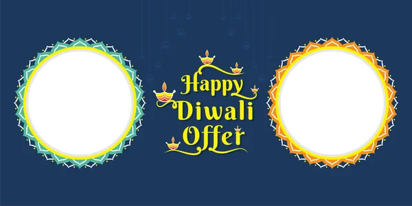 Happy Diwali festival de la lumière en Inde, illustration vectorielle — Image vectorielle