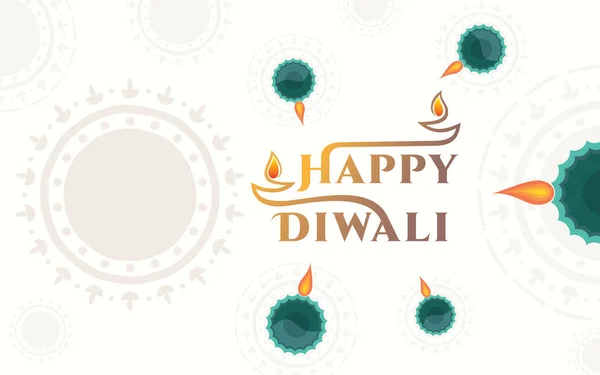 Glückliches Diwali Festival Banner Design — Stockvektor