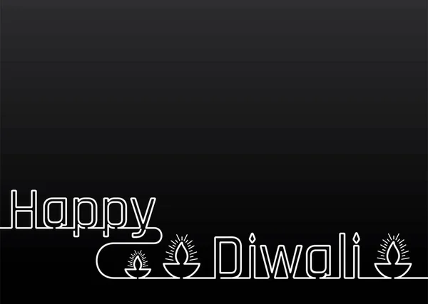 Feliz Diwali. Festa indiana de luzes . — Vetor de Stock