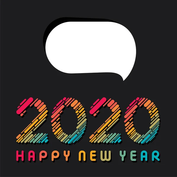 Happy new year 2020 card design — Stock Vector