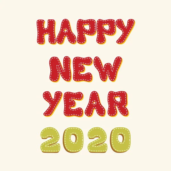 Feliz año nuevo 2020 concepto de diseño de tarjetas — Archivo Imágenes Vectoriales
