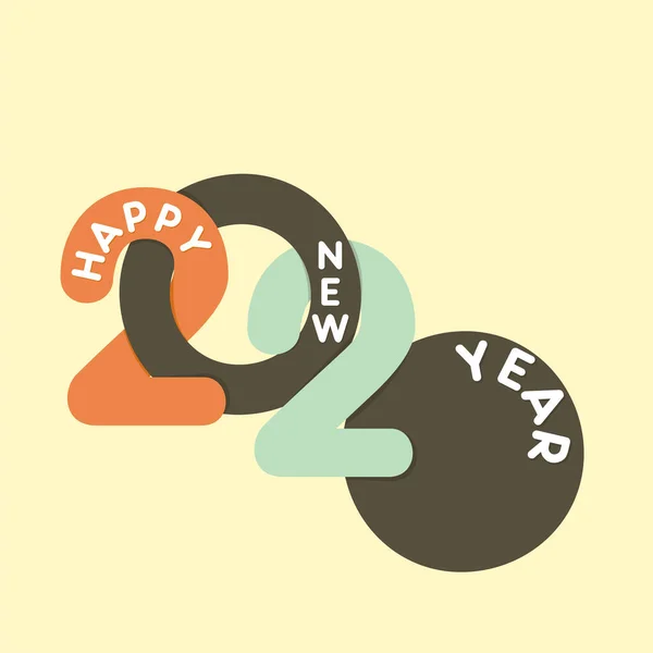 Feliz ano novo 2020 conceito de design de cartão —  Vetores de Stock