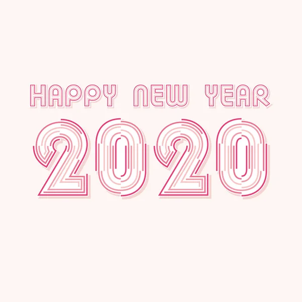 Feliz año nuevo 2020 concepto de diseño de tarjetas — Archivo Imágenes Vectoriales