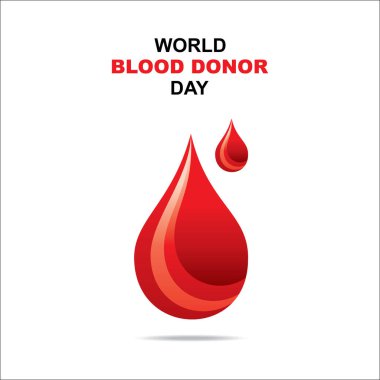 Kan bağışı konseptinin vektör çizimi, dünya kan bağışı günü.