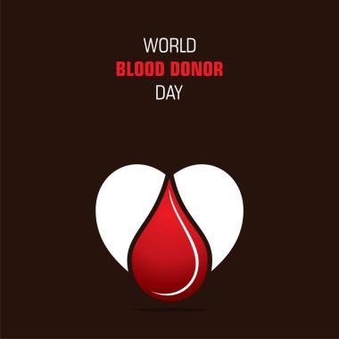 Kan bağışı konseptinin vektör çizimi, dünya kan bağışı günü.