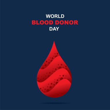 Kan bağışı konseptinin vektör çizimi, dünya kan bağışı günü.