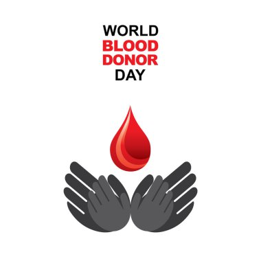 Kan bağışı konseptinin vektör çizimi, dünya kan bağışı günü.