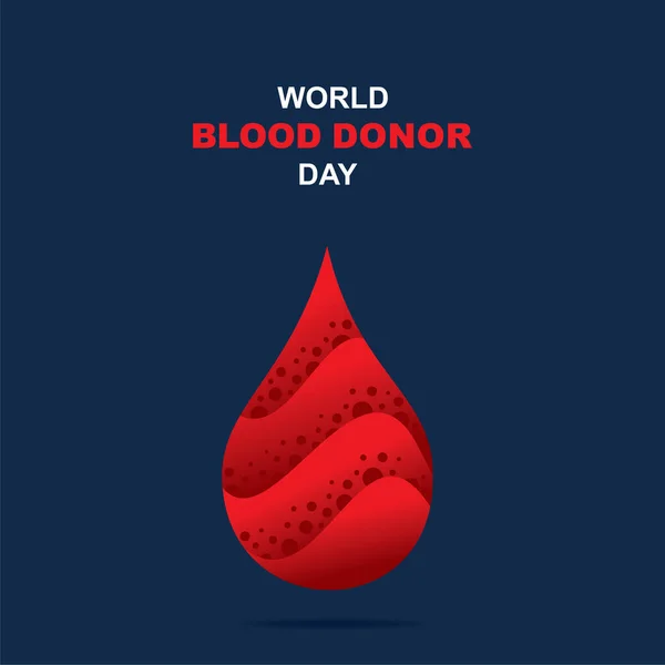 Vector Illustration Donate Blood Concept World Blood Donor Day — Stock Vector