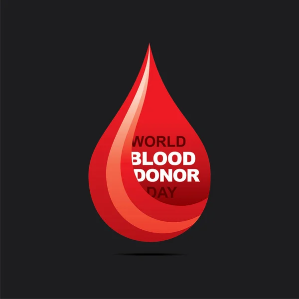 Vector Ilustración Del Concepto Donación Sangre Día Mundial Del Donante — Vector de stock