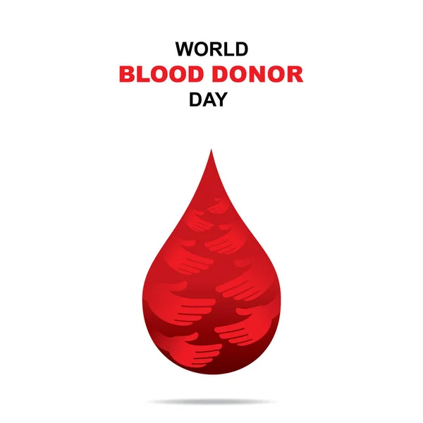 Vektor Illustration Donera Blod Koncept Världen Blodgivare Dag — Stock vektor