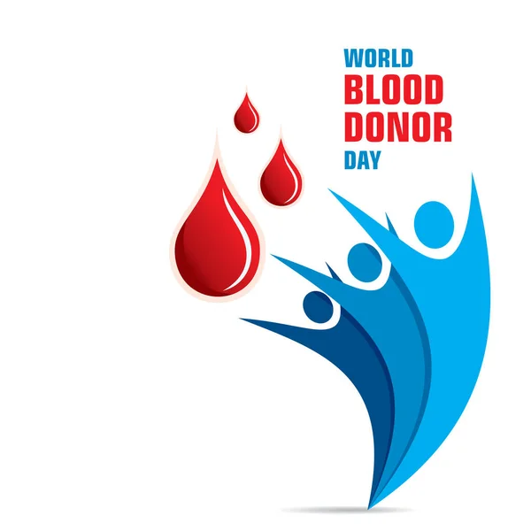 Векторная Иллюстрация Концепции Донорской Крови Всемирный День Донора Крови — стоковый вектор