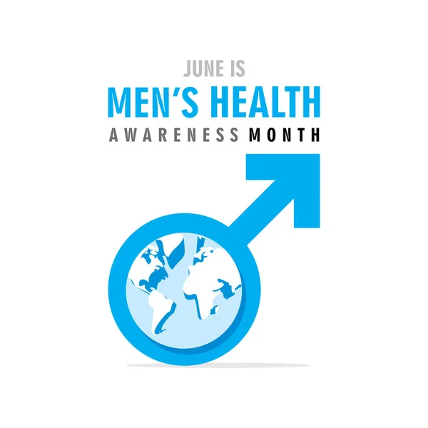 Nationaler Monat Des Gesundheitsbewusstseins Für Männer Feiert Juni Poster Oder — Stockvektor