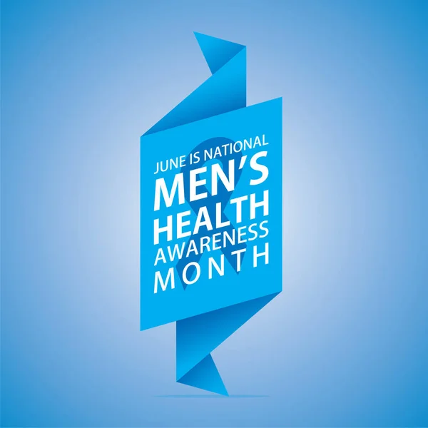 National Men Health Awareness Month Celebrate June Poster Banner Design — Stock Vector