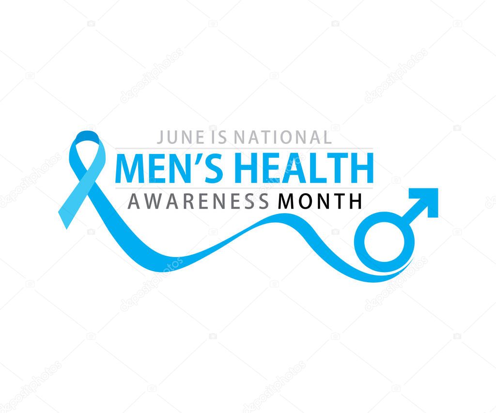 national men's health awareness month celebrate in june, poster or banner design