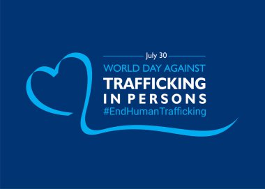 vector illustration of World Day Against Trafficking in Persons poster or banner design clipart