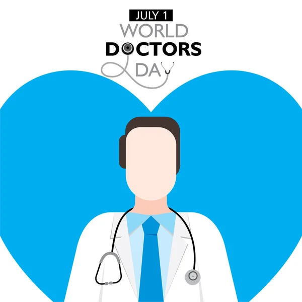 Gambar Vektor Dari Konsep Poster Atau Desain Banner Hari Dokter - Stok Vektor