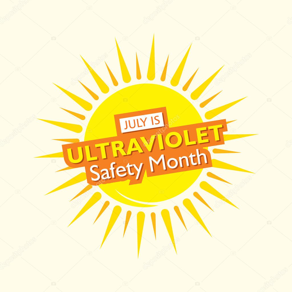 vector illustration of ultraviolet safety month concept poster or banner design