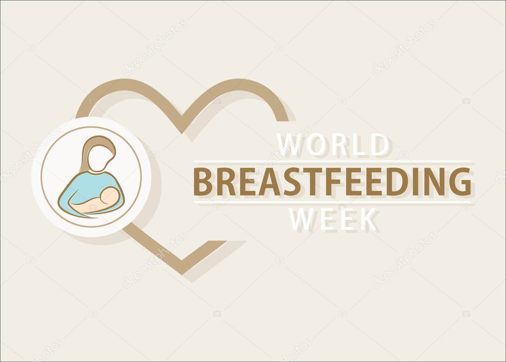 world breastfeeding week celebrate at august 1-7 every year poster design