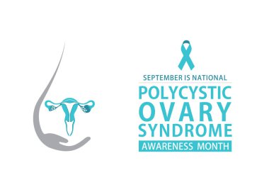 vector illustration of Polycystic Ovary Syndrome Awareness Month poster design. clipart