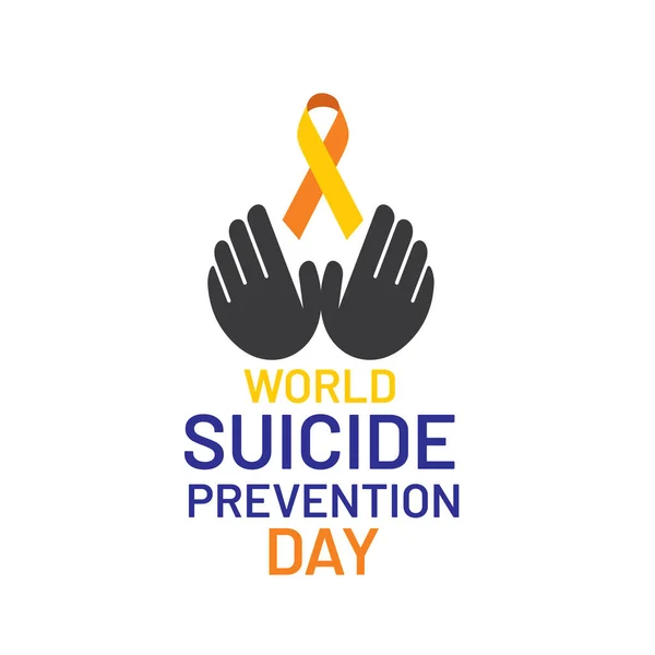 Vector Ilustración Mundo Suicidio Prevención Día Cartel Diseño — Vector de stock
