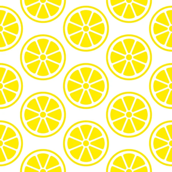 Abstract Seamless Pattern Lemon Slices Yellow Square — Stock Vector