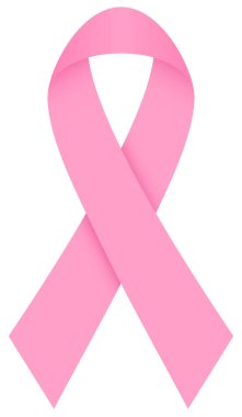 İzole Tek Pembe Kurdele Meme Kanseri Bow