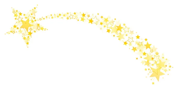 Büyük ve Küçük Yıldız Altın Out Kuyruk ile Grafik Düşen Yıldız