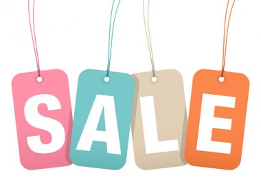 Set Dört Hanging Hangtags Satılık Retro Renkler