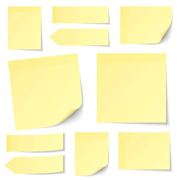 Farklı Açık Sarı Çubuk Notlar Koleksiyonu — Stok Vektör