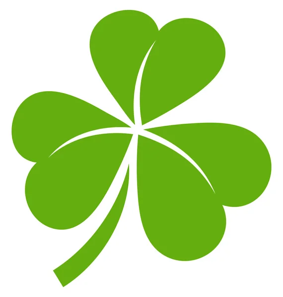 Single Graphic Shamrock Trois Feuilles Vert — Image vectorielle