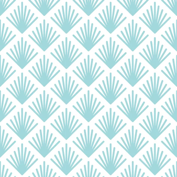 Inggris Seamless Pattern Abstrak Graphic Fans Blue White - Stok Vektor