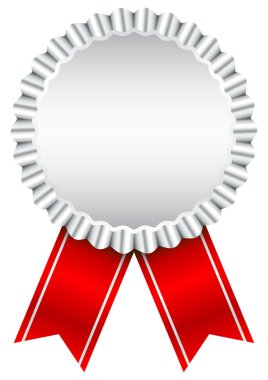 Kırmızı Kurdeleli Tek Gümüş Ödül Rozeti
