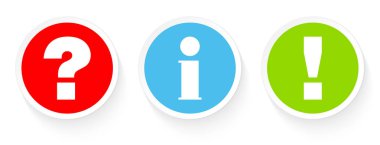 Set Üç Düğmeler Soru Bilgileri Ve Cevap Kırmızı Mavi Yeşil