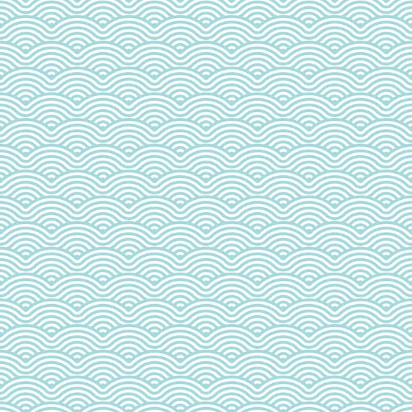 Motif Sans Couture Ondes Graphiques Abstraites Turquoise Blanc — Image vectorielle